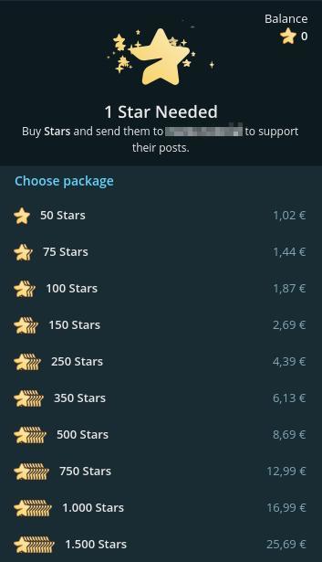 Telegram stars